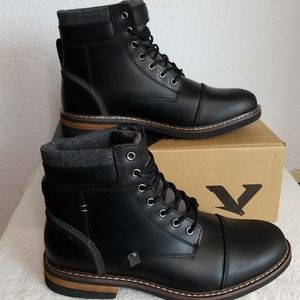 Territory Yukon Black Leather Boots Sz 10.5 Mens New